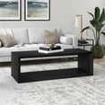 thumbnail image 5 of Maklaine 58" Modern Engineered Wood Black Grain MDF Coffee Table, 5 of 9