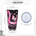 thumbnail image 4 of Vaso de acero inoxidable de 20 oz para el mes de concientización sobre el cáncer de mama, taza térmica portátil con tapa, 4 of 7