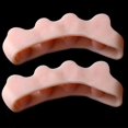 thumbnail image 3 of Espaciadores de dedos de los pies, estiradores de dedos Separador de dedos de gel 5 agujeros Alto elástico para hombres y mujeres Martillo Corrector de dedos superpuestos (2 pares), 3 of 5