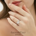 thumbnail image 4 of Aurora&Fiori 5CT Moissanite Engagement Rings for Women,D color VVS1 Round Promise Wedding Ring 18K White Gold Plated S925 Sterling Silver, 4 of 10