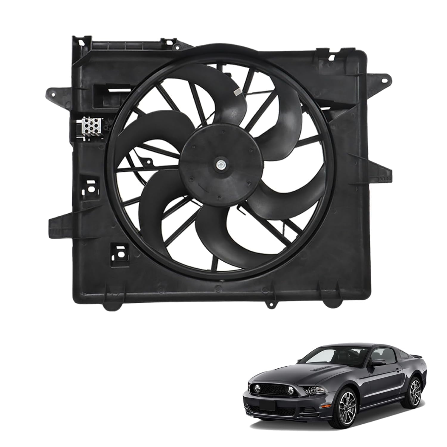 Radiator Condenser Fan Assembly For 2005–2014 Ford Mustang – APFD Direct Fit, Lifetime Warranty