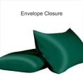 thumbnail image 2 of Ntbay 2 Pack Satin Toddler Pillowcases, Silky and Luxurious Travel Pillow Covers with Envelope Closure, 14" x 20", Dark Green, 2 of 6