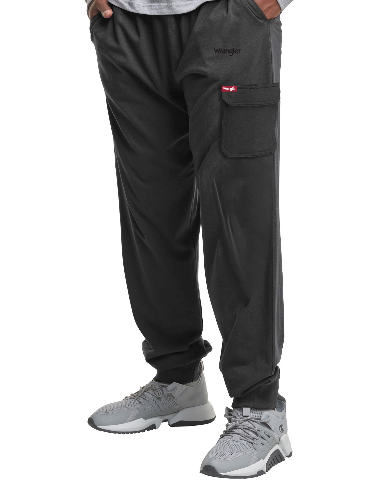 Wrangler Men's Big and Tall Cargo Sweatpant ,Big Size Up To 6XL And Tall Size Up To 4XT