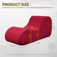 thumbnail image 2 of Lviden Corduroy Chaise Lounge Chair Couch Indoor Boneless Oversized High-Density Sponge Soft Sofa Human Body Curves for Yoga, Red, 2 of 14