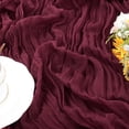 thumbnail image 3 of Ksopiavobs Cheesecloth Table Runner 10ft Gauze Boho Rustic Burgundy Cheese Cloth Table Runner for Wedding Bridal Shower Fall Thanksgiving Christmas Decoration, 3 of 5