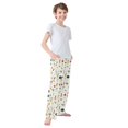 thumbnail image 3 of FORMRS Boys Pajama Pants with Pockets Size 6-8Y Kids Lounge Sleep Bottoms, Beige Vegetables Pattern, 3 of 8