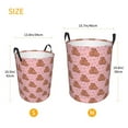 thumbnail image 5 of Balery Heart Capybara Round Laundry Basket with Handles Waterproof Freestanding Laundry Hamper for Clothes Toys in the Dorm and Family-Small, 5 of 8