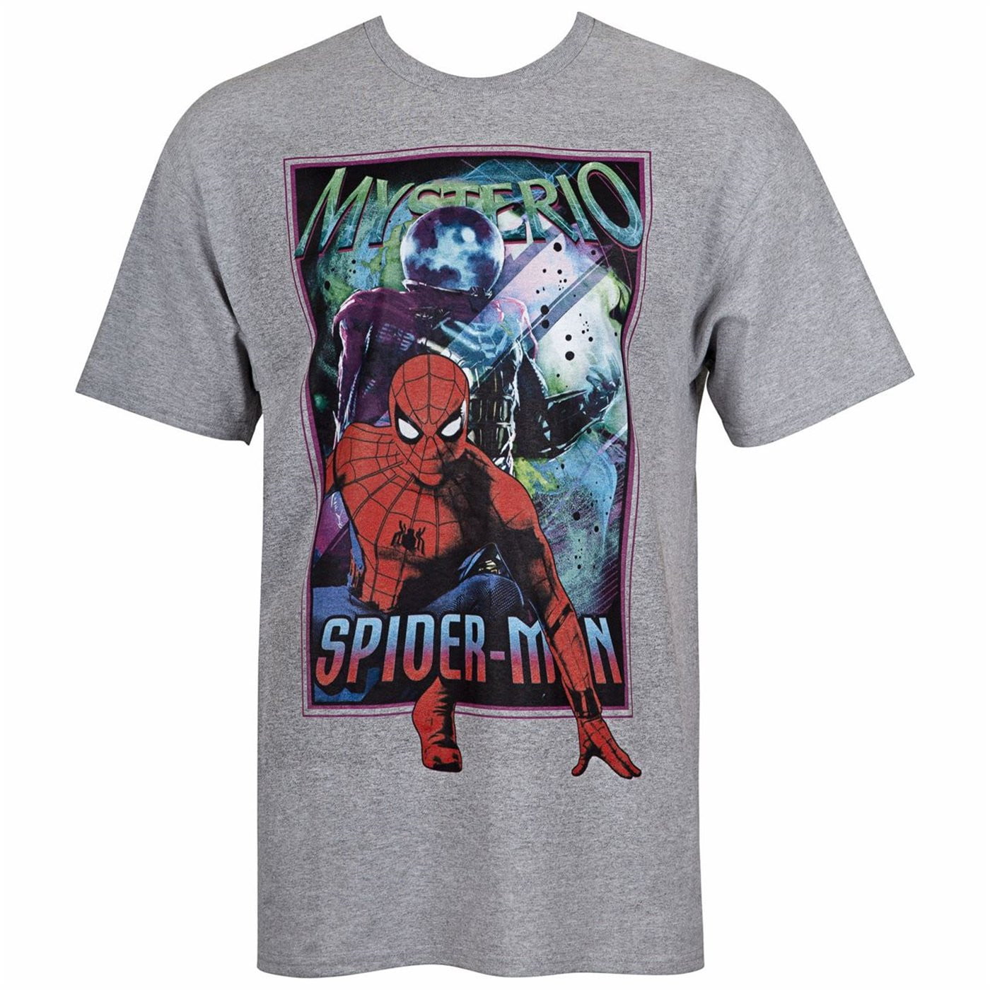 Marvel Womens Spider-Man Far from Home Mysterio Card T-Shirt 
