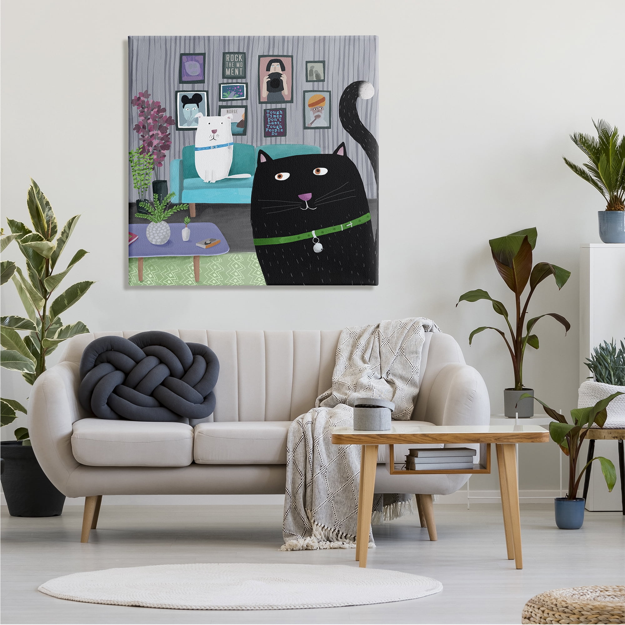 Stupell Industries Rock the Moment Phrase Family Pet Living Room, 36 x 36,Design by Carla Daly