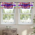 thumbnail image 2 of LALILO Kitchen Curtain Valance Border Frame Watercolour Neon Rod Pocket Window Curtain 52"x 18" Set of 2, 2 of 5