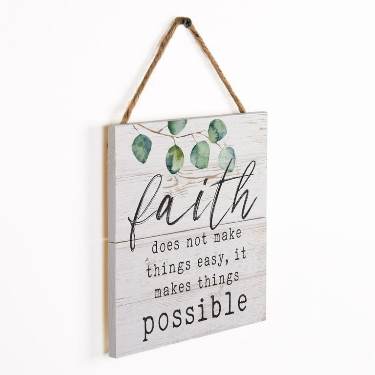 P. Graham Dunn Faith Makes Things Possible Whitewash 7 x 7 Inch 