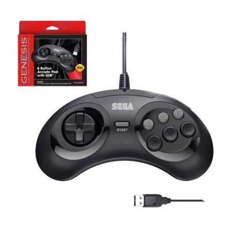 Innex, SEGA Genesis 6 Button USB Controller, Universal, Black, RB-SGA-035