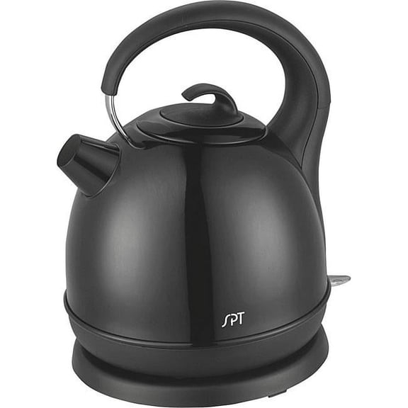 Sunpentown SK-1715B Stainless Cordless Kettle with Black Coating