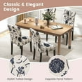 thumbnail image 6 of Costway Set of 2 Tufted Dining Chair Parsons Upholstered Fabric Chair with Wooden Legs White&Black, 6 of 9