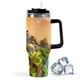 thumbnail image 1 of Minecraft Vaso aislado de acero inoxidable con asa, diseño temático, regalo para familia, amigos y fans; incluye pajita y encaja en el portavasos estándar, 40 oz, 1 of 6