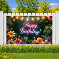 thumbnail image 4 of Floral Design Banner Tropical Pattern Decorative Lights Party Decoration for Birthday Celebration Indoor Party Event, 4 of 7
