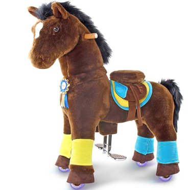 Hello Kitty Plush PonyCycle Ride On Unicorn Horse Toys Kids Ride On Horse Plush Rocking Walking Horse With Wheels For Boys And Girls 4 8 Years U406 Hello Kitty Plush Toys