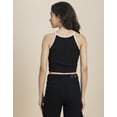 thumbnail image 4 of Moomaya Casuals, Round Neck Crop Top, Sleeveless Solid Sporty Tee Tshirt, 4 of 9