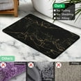 thumbnail image 2 of Black Bath Mats for Bathroom 20"x32" Non Slip Quick Dry Super Water Absorbent Marble Bathroom Rug Washable Thin Bathroom Rugs Fit Under Door, 2 of 5