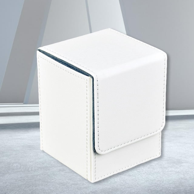 Caja de almacenamiento ranurada capacidad de cuero PU CUTICAT organizador de s comerciales soporte de almacenamiento Blanco vertical