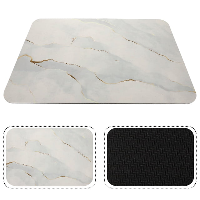 GOOHOCHY Water Absorption Non-slip Mat Diatom Mud Gradient Gray 1Set