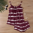 thumbnail image 5 of Tankini Swimsuits for Women Striped Plus Size Summer Tummy Control Two Piece Bathing Suits Tank Tops with Swim Shorts Swimwear, XL, 5 of 6