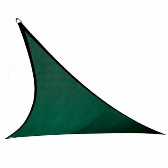 Coolaroo Coolhaven Outdoor Sun Shade Sail 95% UV Block Protection for Garden, Patio, Backyard, 12' Triangle, Heritage Green