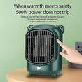 thumbnail image 5 of 500W Desktop Bear Heater, Indoor Small Space Heater, with PTC Safety Power Switch (Black), 5 of 5