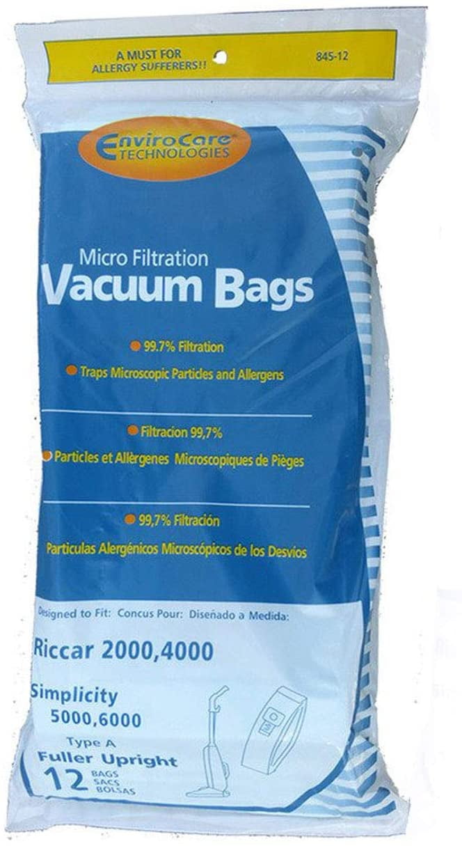 Replacement Part For Riccar, Simplicity vacuum cleaner Type A bags Fits