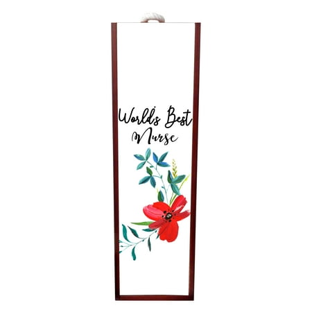World's Best Nurse  - Wine Box Rosewood with Slide Top - Wine Box Holder - Wine Case Decoration - Wine Case Wood - Wine Box