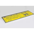thumbnail image 2 of Large Print Keyboard for Mac- Blk Print- Yellow Keys with LED Light, 2 of 3