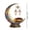 C, variant on Pgyong Elegant Islamic Ramadan Crescent Moon & Lantern Acrylic Desktop Decor with Light, Engraved Motifs & Weighted Base for Home Office