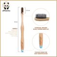 thumbnail image 2 of allBambu Bamboo Charcoal Toothbrush - Medium, Blue, 2 of 7