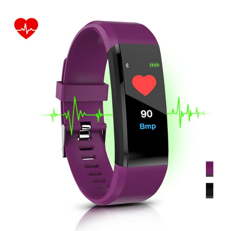 AGPtek Waterproof Fitness Tracker Heart Rate Monitor Bluetooth Wireless Smart Wristwatch for Android and