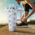 thumbnail image 5 of 40 oz Pig Tumbler with Handle and Straw, Travel Mug Water Bottle, Stainless Steel Insulated Cup with Lid and Straw, Birthday Christmas Gifts, 5 of 5