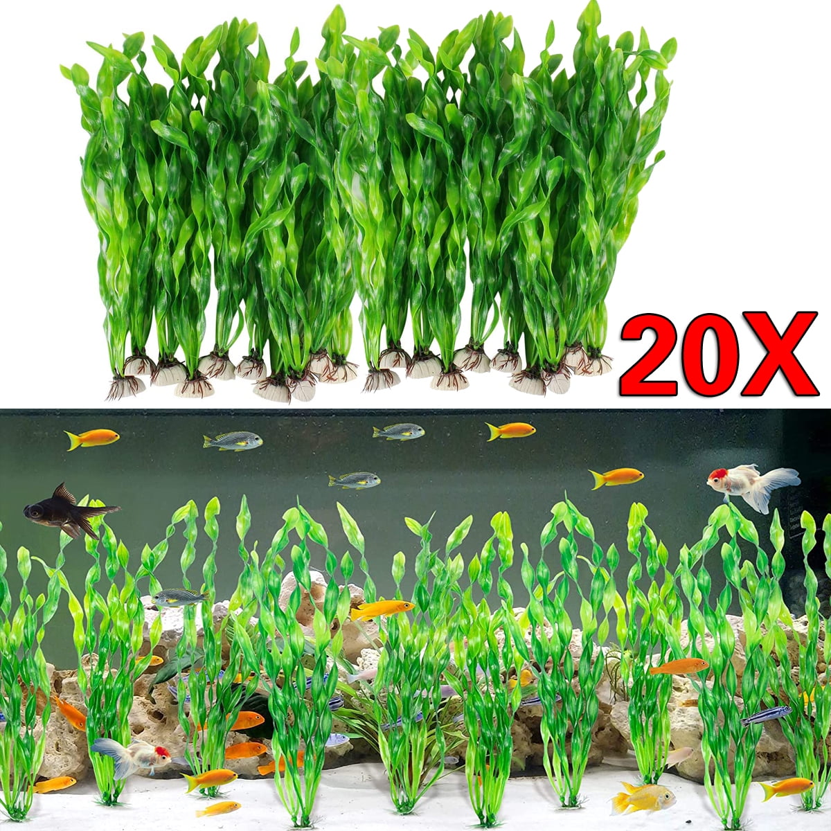 Artificial Seaweed,20 Pcs Artificial Seaweed Water Plants for