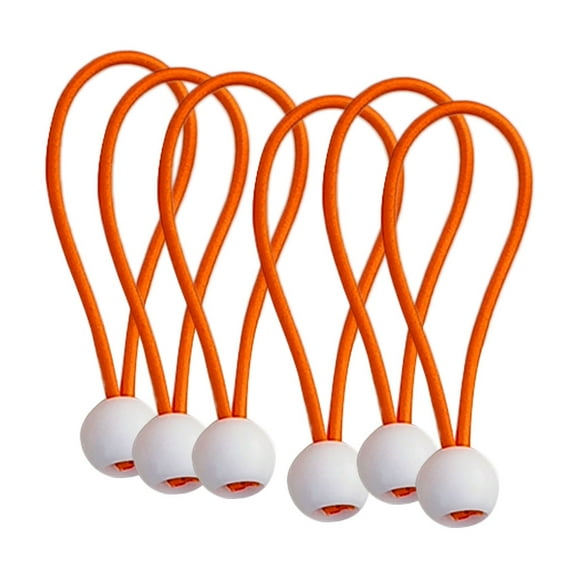 Eslingas expansoras con bola, juego de 6 abrazaderas para lonas, soporte de lona de goma Naranja de 5 pulgadas