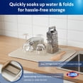 thumbnail image 6 of Clorox Dish Drying Mat, Absorbent Microfiber, 50% Recycled for Kitchen, 15" x 20" Beige Tan, 6 of 11
