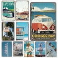thumbnail image 2 of Letreros de hojalata vintage con diseño de autobús de playa, placa decorativa, pósteres de viajes de verano retro, placa decorativa, decoración de pared para habitación, 2 of 5