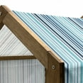 thumbnail image 5 of Abstract Pet House, Vertical Striped Pastel Toned Color Bands Lines Background Nautical Design, Outdoor & Indoor Portable Dog Kennel with Pillow and Cover, 5 Sizes, Sky and Dark Blue, by Ambesonne, 5 of 5