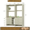 thumbnail image 6 of Homieasy 53.2'' Closet System with Wooden Drawers and Hanging Rods (Set of 2), White Oak, 6 of 6