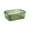 Green, variant on Clear Storage Basket Organizer Box Plastic Container Multifunctional Tote for Snacks Cosmetics Organization in Home Office Kitchen