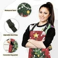 thumbnail image 2 of Merry Christmas in Red Oven Mitts and Pot Holders with Chef Apron Set 5 Pcs Kitchen Cooking Set, 2 of 6