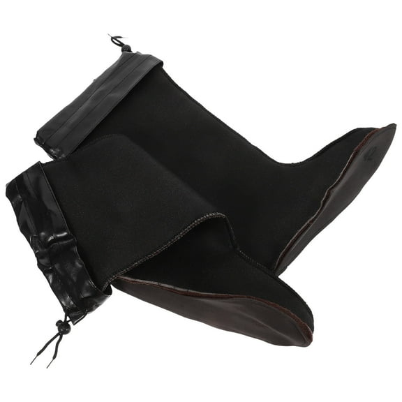 Niceauty 1Pair Detachable Winter Boot Liner Black Cloth Warm Rain Boot Inner Accessory