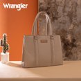 thumbnail image 2 of Wrangler Laptop Tote Bag for Women 15.6 Inch Computer Bag for Work Large Double Compartment Purse and Handbag, Khaki, 2 of 6