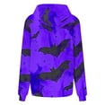 thumbnail image 5 of WXLWZYWL Halloween Hoodies for Women Plus Size Long Sleeve Shirts Crewneck Bat Pumpkin Ghost Witch Printed Cute Y2k Loose Casual Pullover Tee Tops Hoodies, 5 of 6