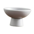thumbnail image 2 of DYNWAVECA Round Ceramic Flowerpot Decorative Flower Bowl for Bookshelf Patio Farmhouse Gray, 2 of 9