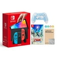 thumbnail image 1 of 2021 New Nintendo Switch OLED Model Neon Red & Blue Joy Con 64GB Console HD Screen & LAN-Port Dock with The Legend of Zelda: Skyward Sword HD And Mytrix Wireless Switch Pro Controller and Accessories Nintendo HEGSKABAA, 1 of 2