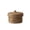 02-Brown, variant on Jute Storage Basket, 6.3 Inch Square Organizer Box, Cloth Covered Container for Desk and Vanity