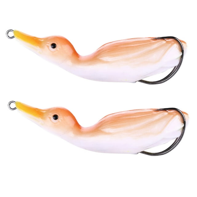 2 Piezas Señuelos de Pesca Perfecl 10.5 cm 4.13 pulgadas color naranja